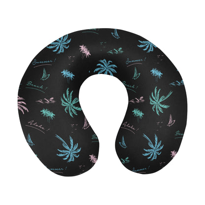 Aloha Hawaii Pattern Print Design 03 U-Shaped Travel Neck Pillow