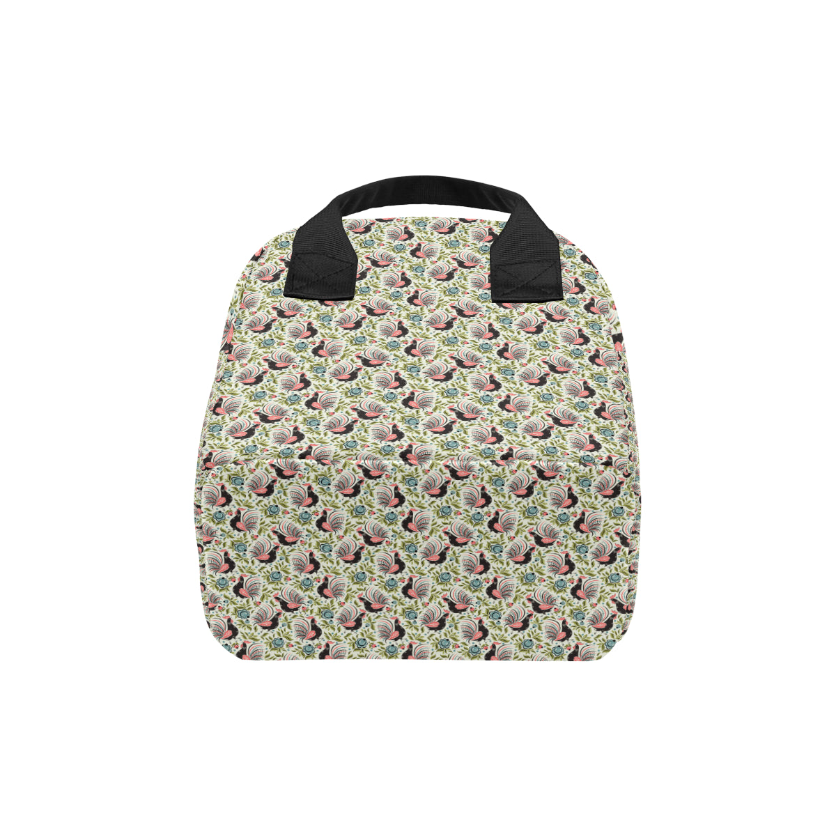 Rooster Print Design Insulated Lunch Bag