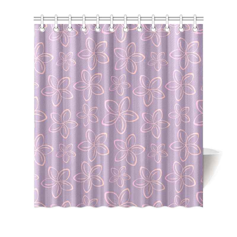 Plumeria Pattern Print Design A01 Shower Curtain
