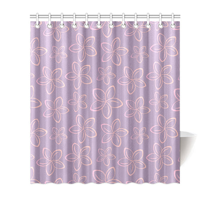 Plumeria Pattern Print Design A01 Shower Curtain