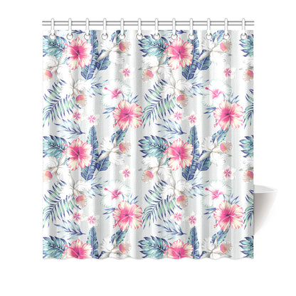 Hibiscus Print Shower Curtain