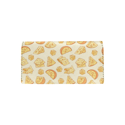 Cheese Pattern Print Design 01 Women's Trifold Wallet