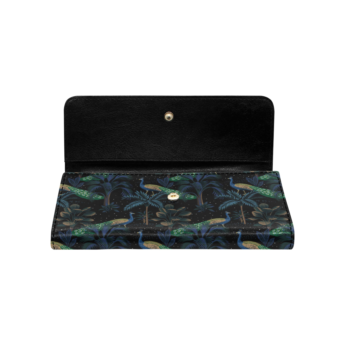Rainforest Peacock Pattern Print Design A04 Women's Trifold Wallet