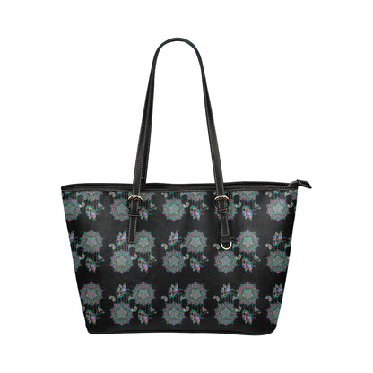 Dream Catcher Colorful Hand Draw Leather Tote Bag