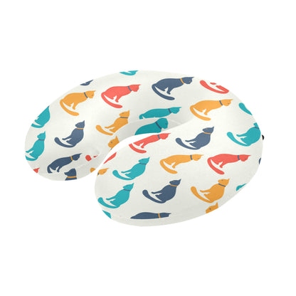 Cat Pattern Print Design 03 U-Shaped Travel Neck Pillow