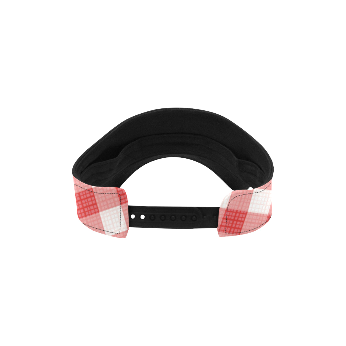 Gingham Red Pattern Print Design 01 Unisex Sun Visor