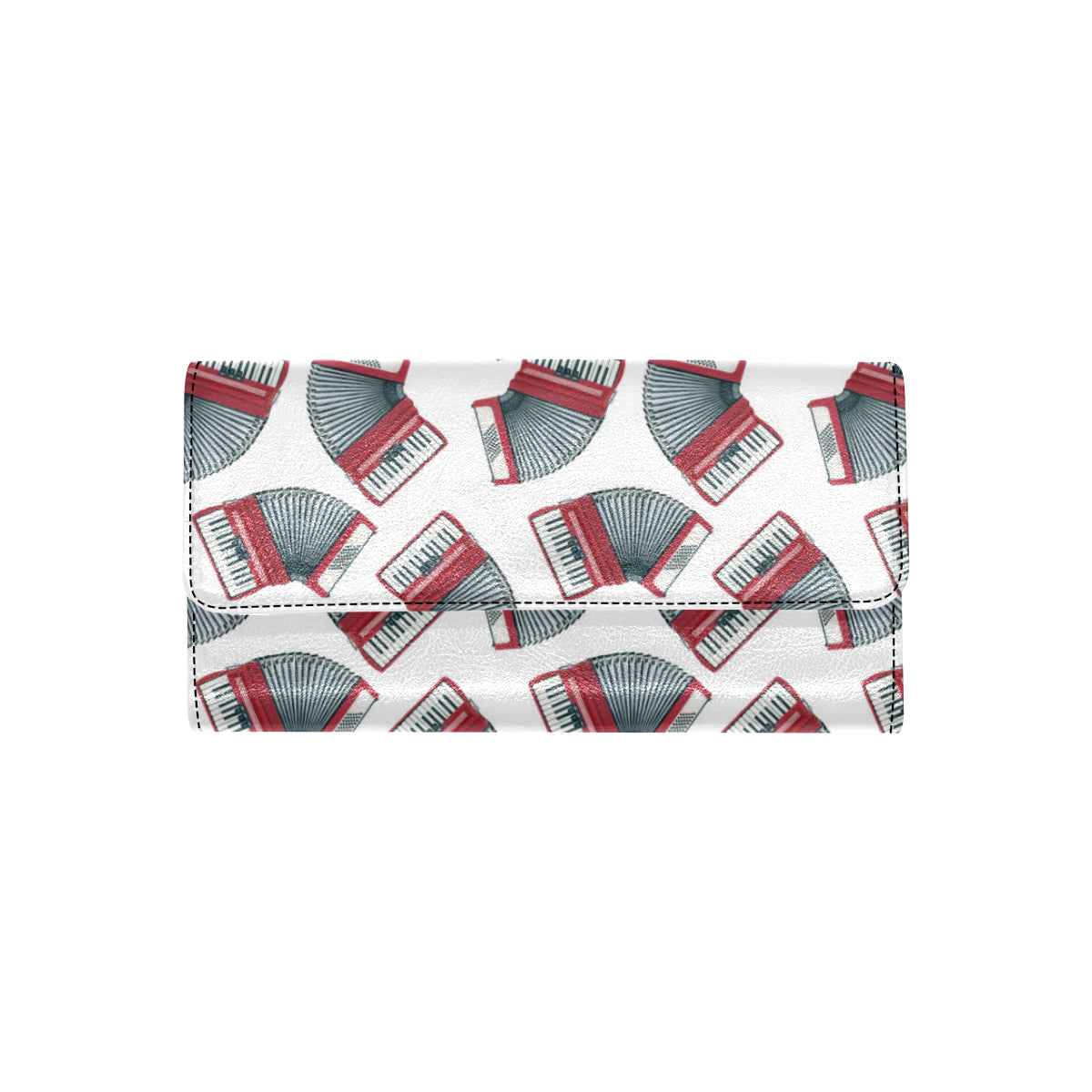 Accordion Pattern Print Design 03 Women's Trifold Wallet