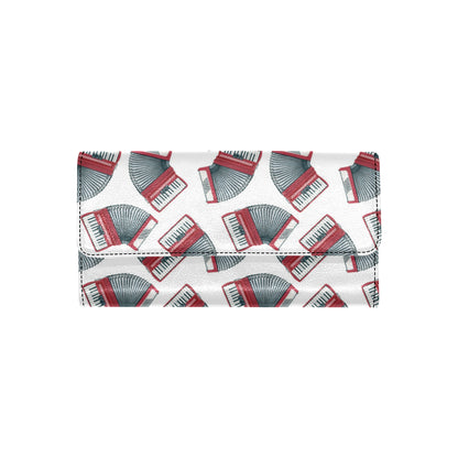 Accordion Pattern Print Design 03 Women's Trifold Wallet