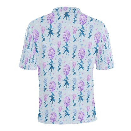 Lilac Pattern Print Design LI05 Men Polo Shirt