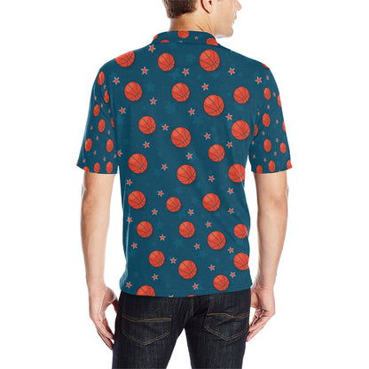 Basketball Pattern Print Design 02 Men Polo Shirt