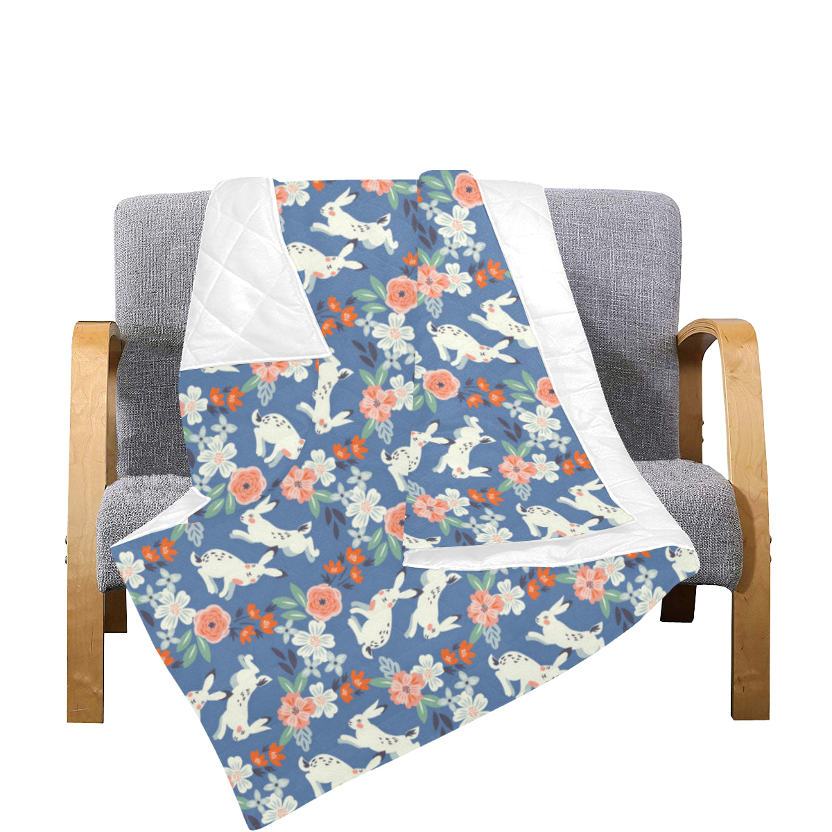 Bunny Pattern Print Design 07 Premium Quilt