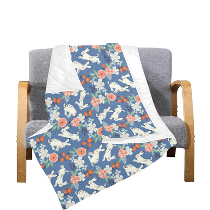 Bunny Pattern Print Design 07 Premium Quilt