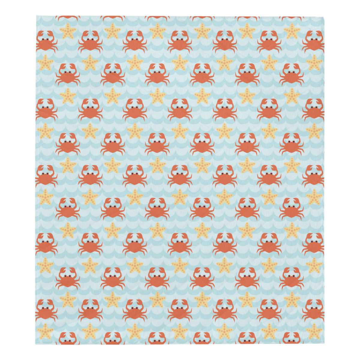 Crab Pattern Print Design 03 Premium Quilt