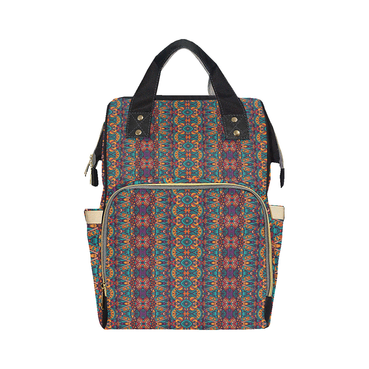Ethnic Style Print Pattern Diaper Bag Backpack