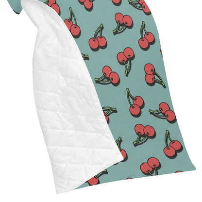 Cherry Pattern Print Design CH03 Premium Quilt