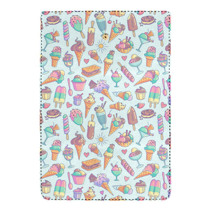 Ice Cream Pattern Print Design IC02 Women's Trifold Wallet