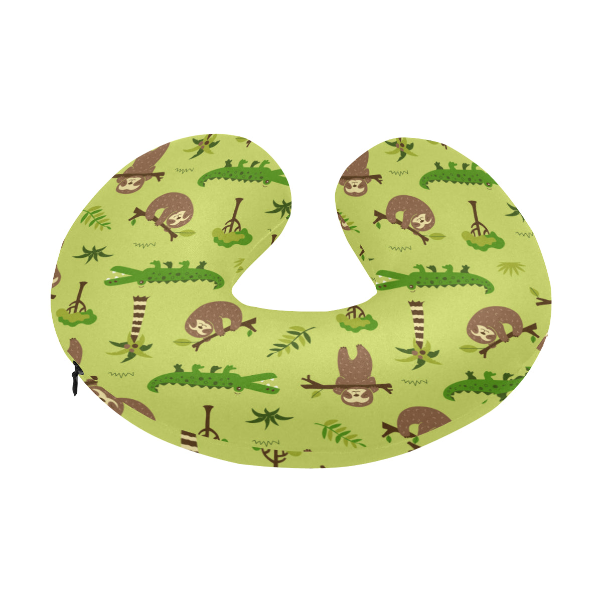 Alligator Pattern Print Design 04 U-Shaped Travel Neck Pillow