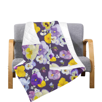 Pansy Pattern Print Design PS02 Premium Quilt