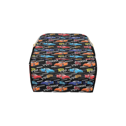 Racing Pattern Print Design A05 Diaper Bag Backpack