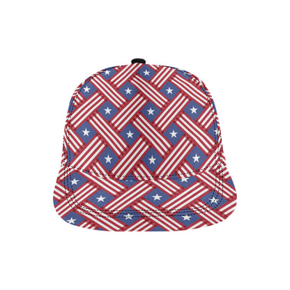American flag Pattern Snapback Cap