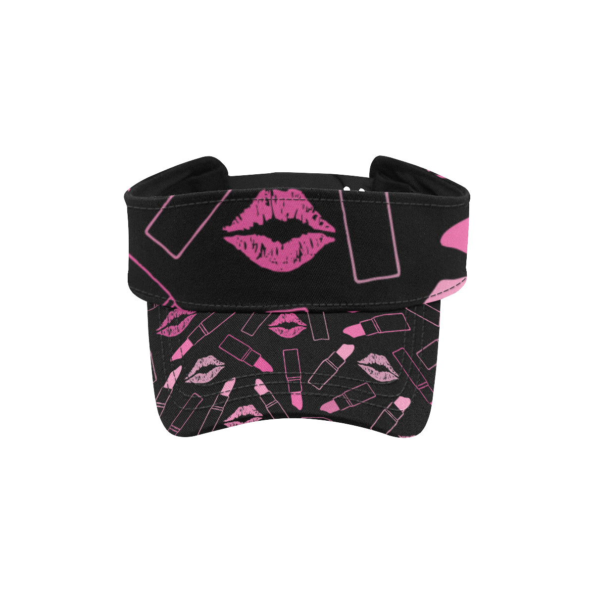 Lipstick Pink Pattern Print Design 01 Unisex Sun Visor