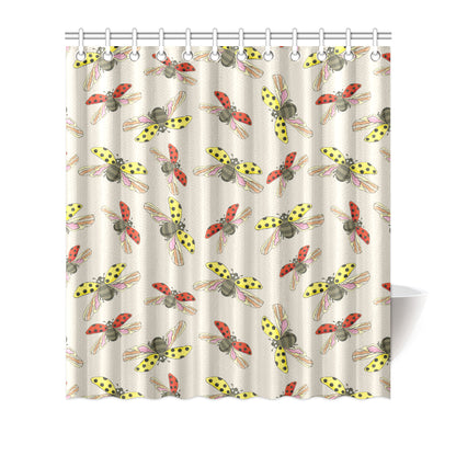 Ladybug Pattern Print Design 04 Shower Curtain