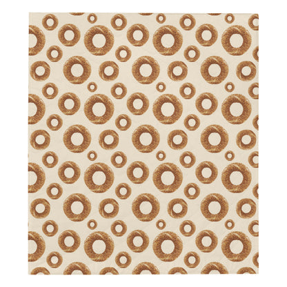 Bagel Pattern Print Design 01 Premium Quilt