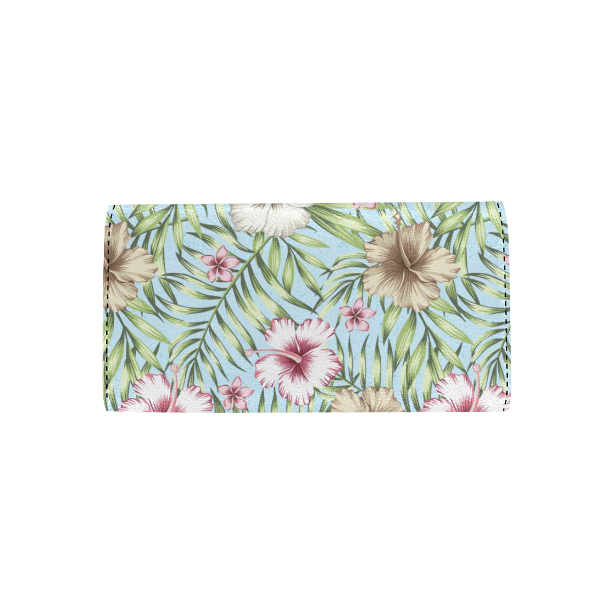 Tropical Flower Pattern Print Design TF05 Women's Trifold Wallet