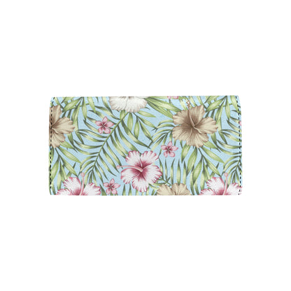 Tropical Flower Pattern Print Design TF05 Women's Trifold Wallet