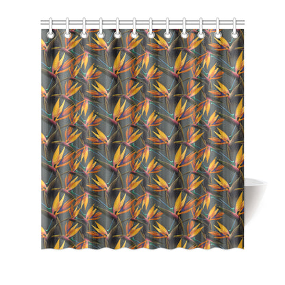 Bird Of Paradise Pattern Print Design 01 Shower Curtain