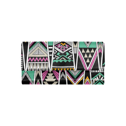 Tribal Aztec Triangle Women's Trifold Wallet