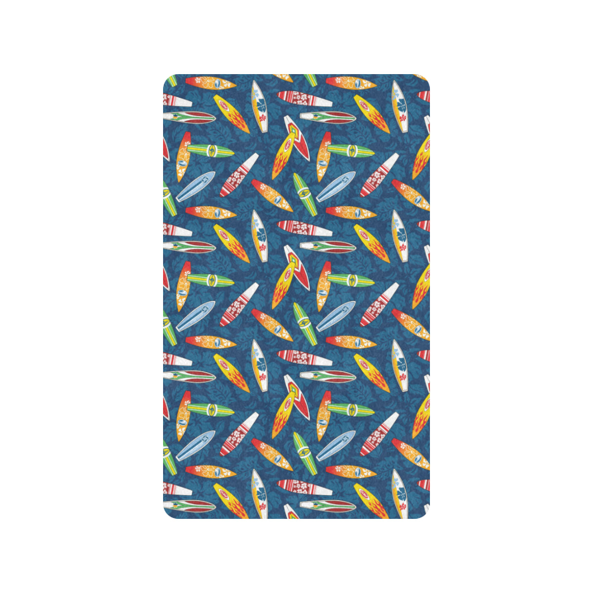 Surfboard Pattern Print Rubber Doormat