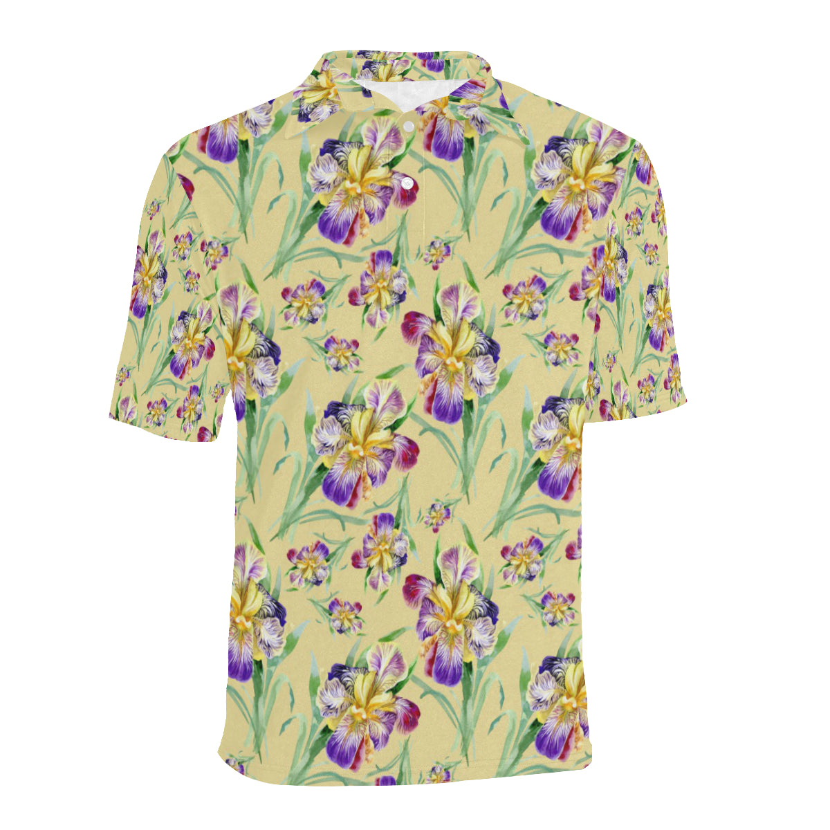 Iris Pattern Print Design IR06 Men Polo Shirt