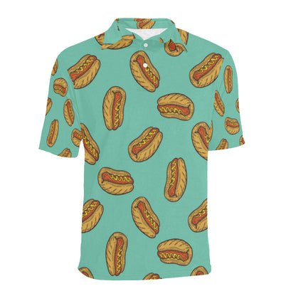 Hot Dog Pattern Print Design 04 Men Polo Shirt