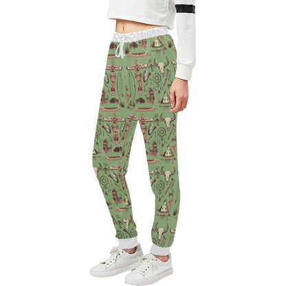 Native Indian Themed Design Print Unisex Sweatpants