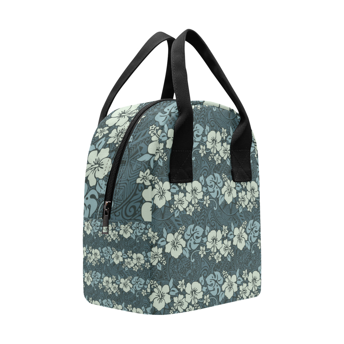 Flower Hawaiian Hibiscus Style Print Pattern Insulated Lunch Bag