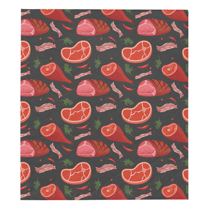 Meat Pattern Print Design 03 Premium Quilt