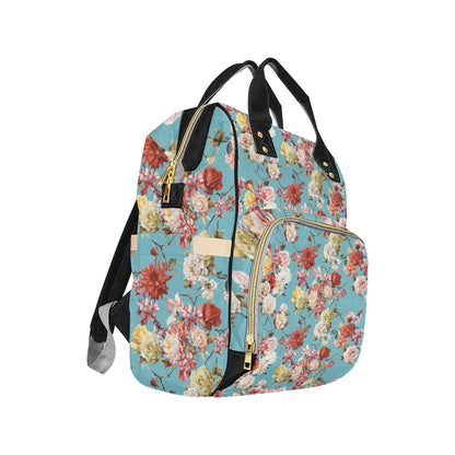 Summer Floral Pattern Print Design SF05 Diaper Bag Backpack