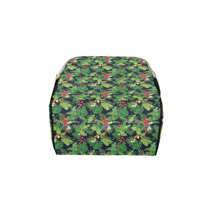 Rainforest Parrot Pattern Print Design A03 Diaper Bag Backpack