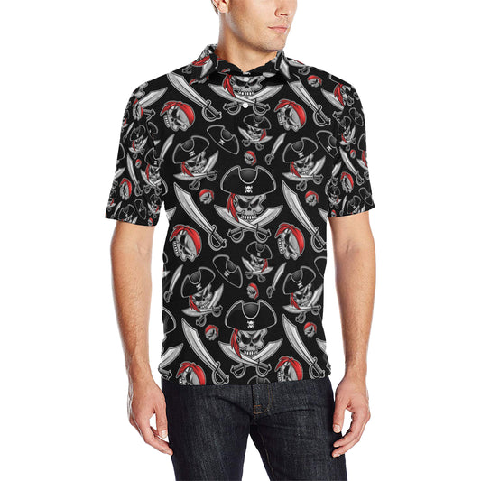Pirate Pattern Print Design A05 Men Polo Shirt