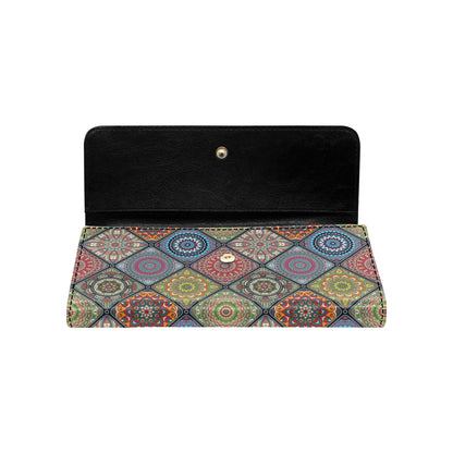 Bohemian Pattern Print Design 05 Women's Trifold Wallet