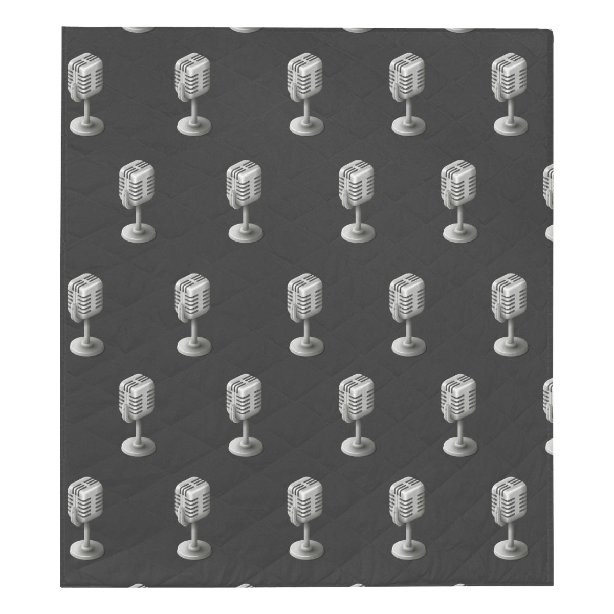 Microphone Vintage Pattern Print Design 01 Premium Quilt