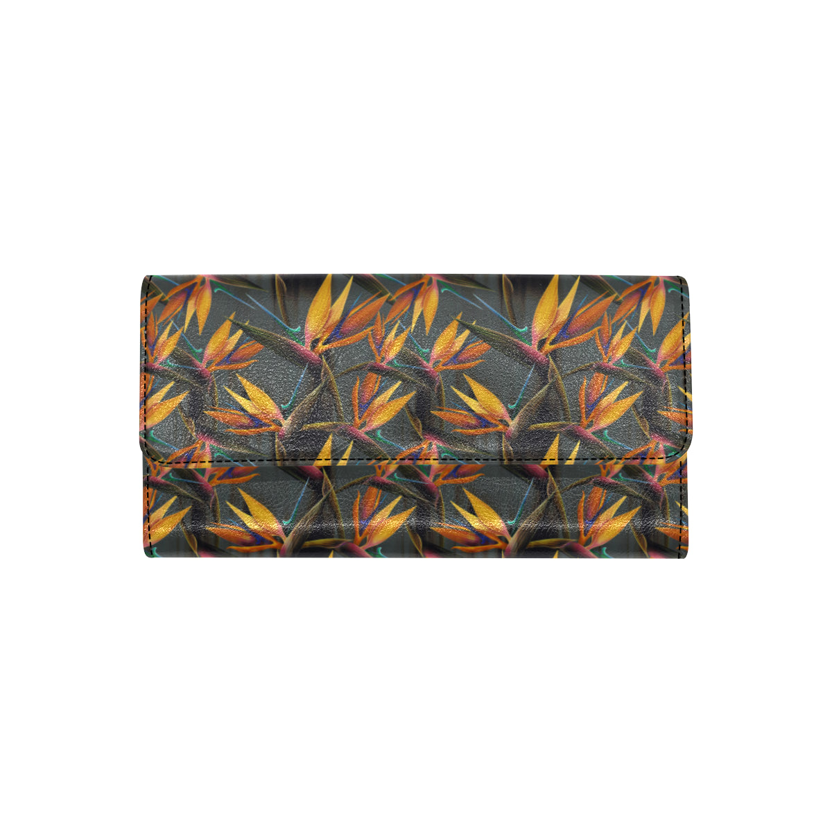 Bird Of Paradise Pattern Print Design 01 Women's Trifold Wallet
