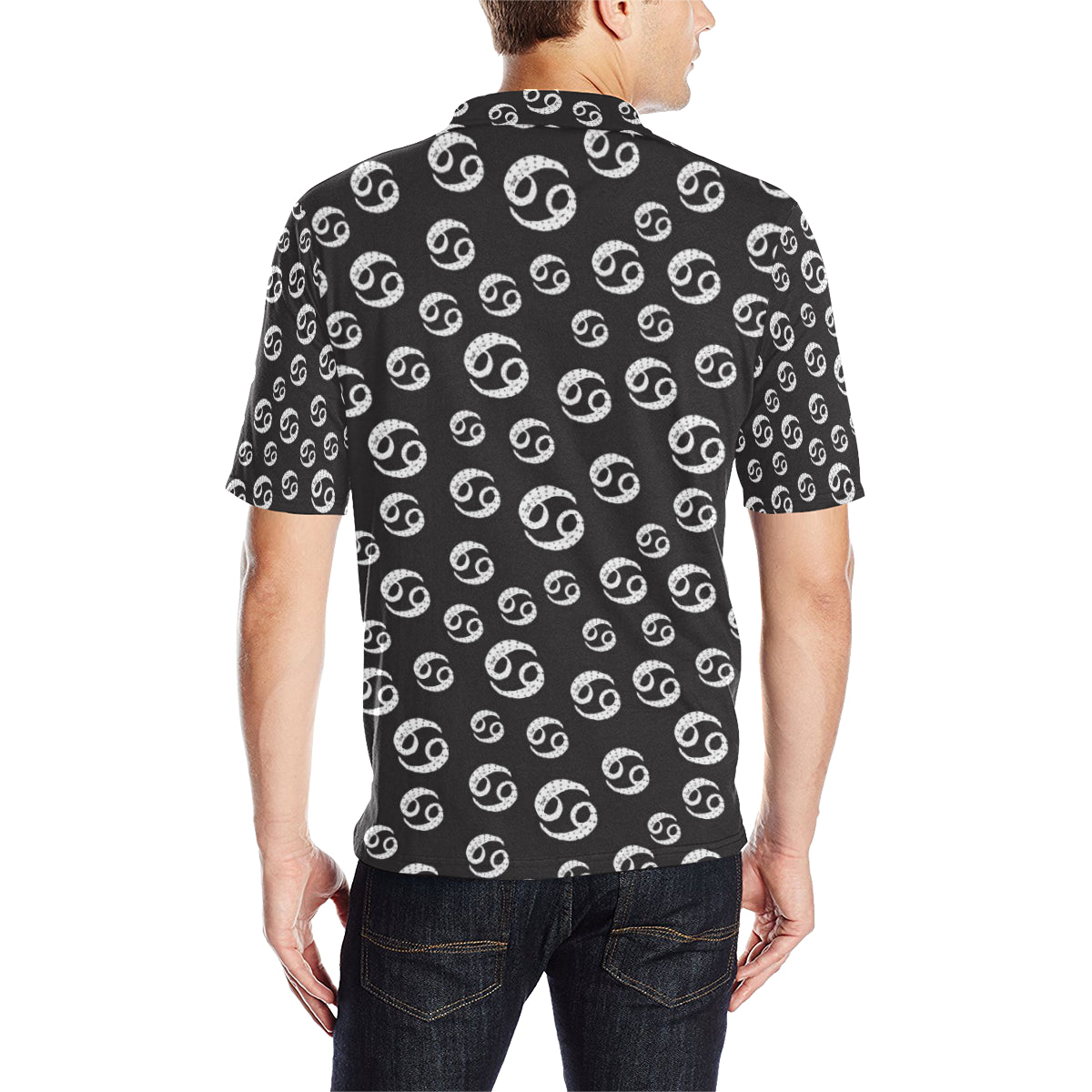 Cancer Zodiac Pattern Print Design 02 Men Polo Shirt