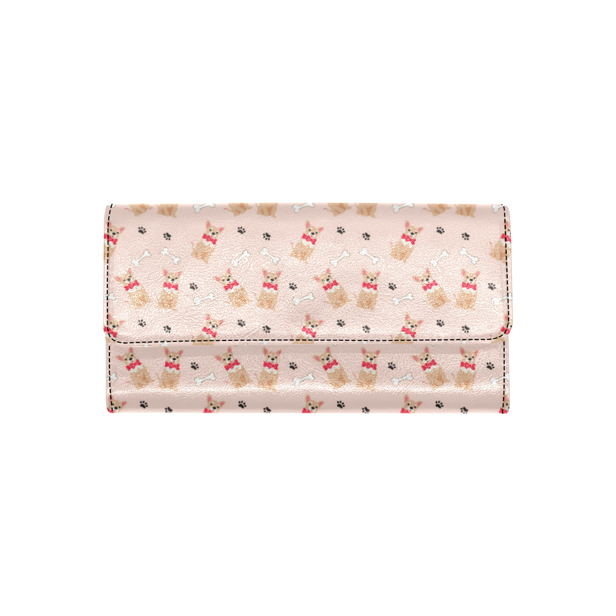 Chihuahua Pattern Print Design 04 Women's Trifold Wallet