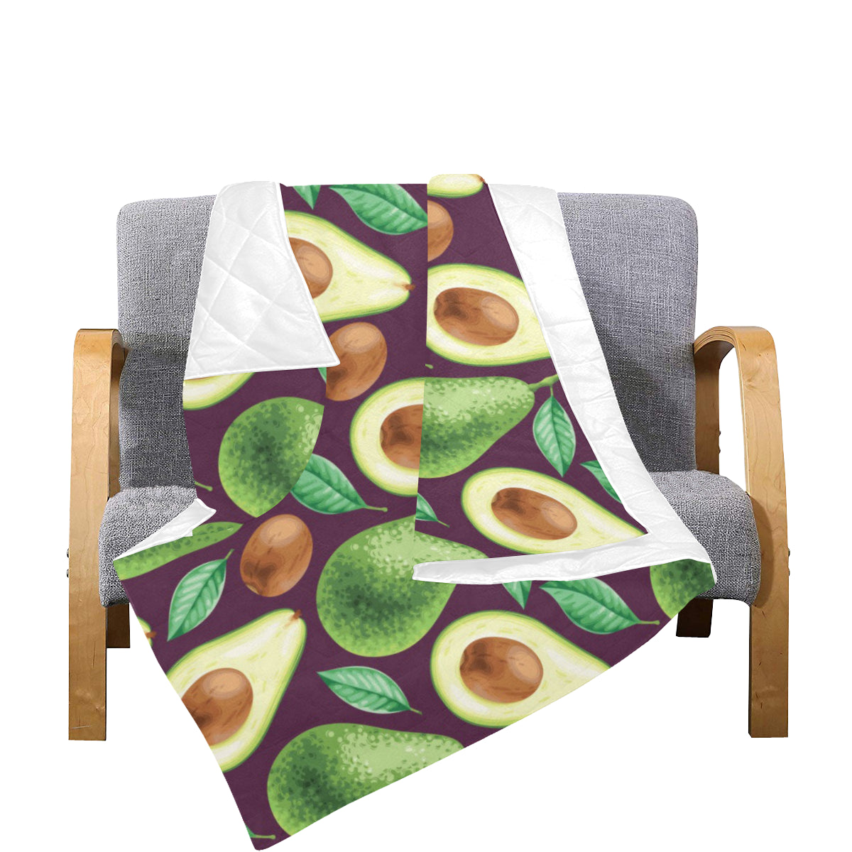 Avocado Pattern Print Design AC08 Premium Quilt