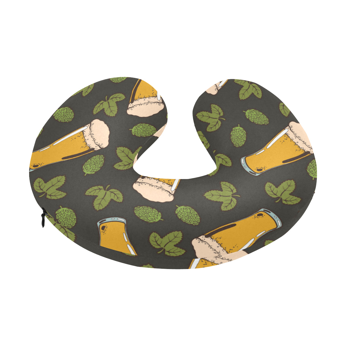 Beer Iris Pattern Print Design 02 U-Shaped Travel Neck Pillow