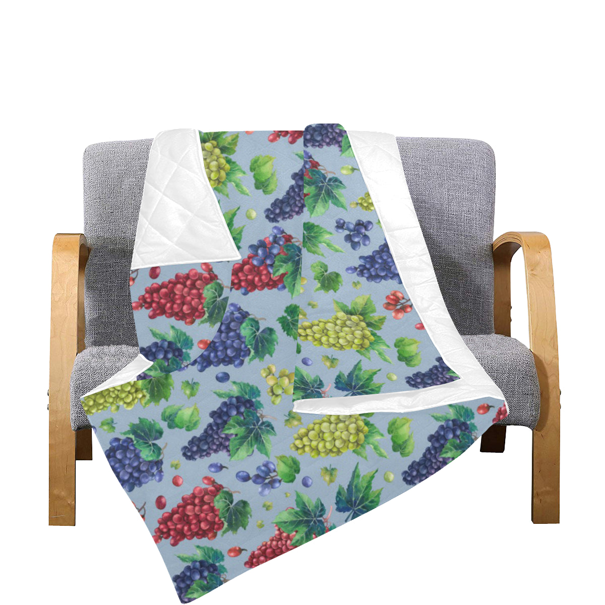 Grape Pattern Print Design GP06 Premium Quilt