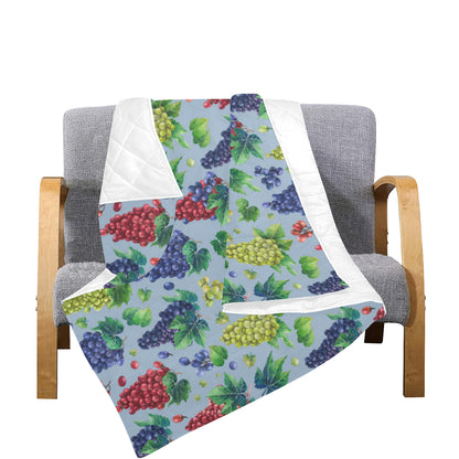 Grape Pattern Print Design GP06 Premium Quilt