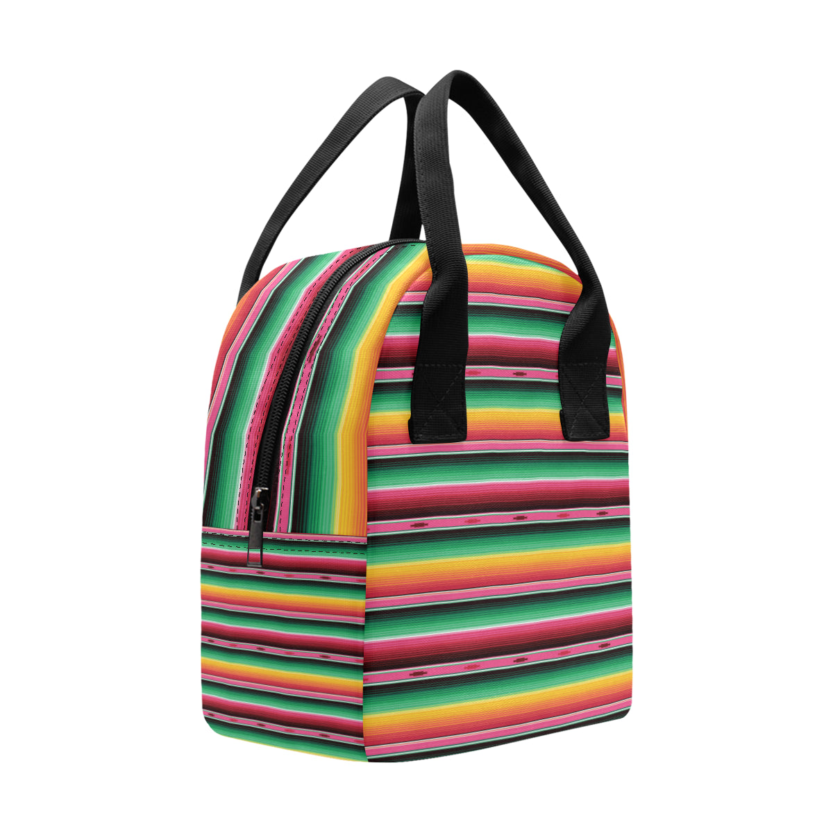 Mexican Blanket Classic Print Pattern Insulated Lunch Bag